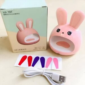 Mini Secadora Conejo UV LED 8 Chips Rápida Portátil Para Uñas Bella